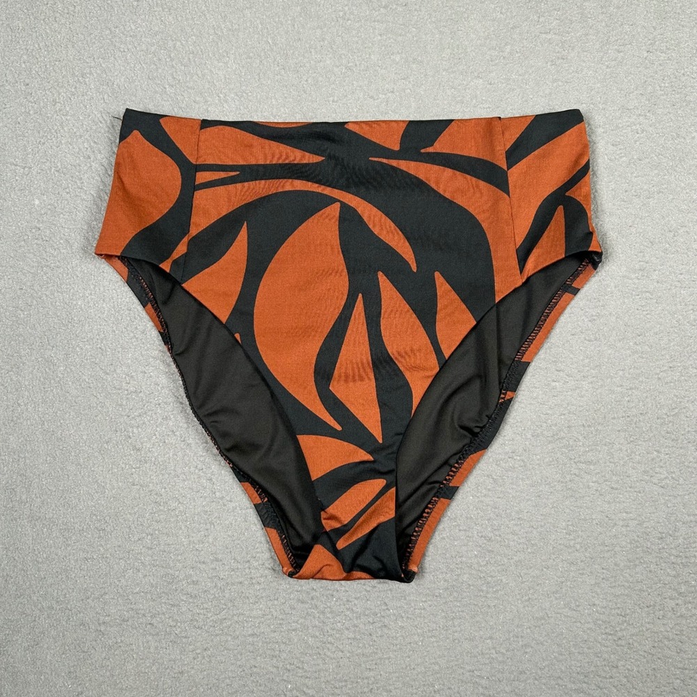 Sanctuary Swim Bottoms Women S Brown Revolve High Waist Leaf Print Bikini Bottom